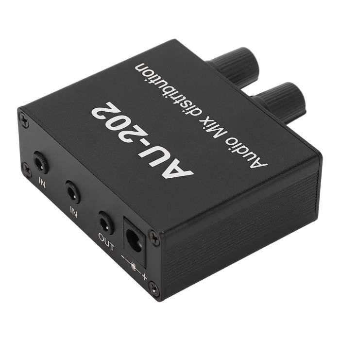 Distributeur Audio Stéréo 2 Voies - Mélangeur 1 Entrée 2 Sorties Avec Interface 3.5mm Pour Amplificateur Et Casque