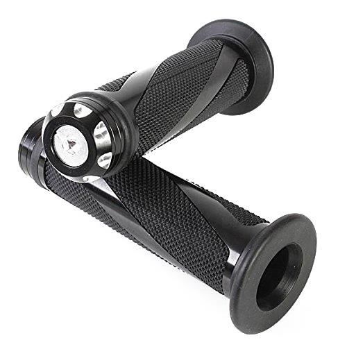 Paire de poign/ées de manette moto de 7//8 pouces 22mm Moto Guidon CNC Aluminium universel pour Kawasaki Honda Yamaha KTM Triumph BMW Rouge