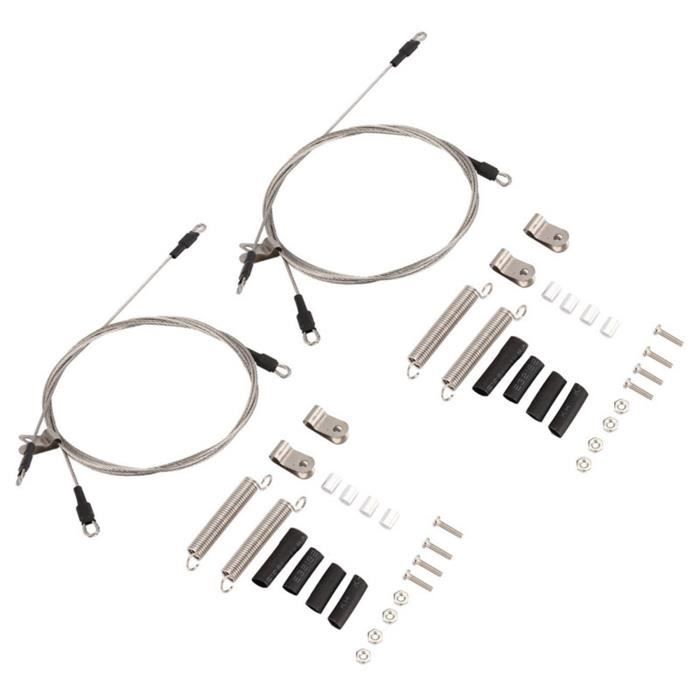 Lot De 2 Crochets De Remorquage Pour Voiture Télécommandée Avec Corde En Acier Pour Scx10 D90 D110 Tf2 1 10 Argent 95050013