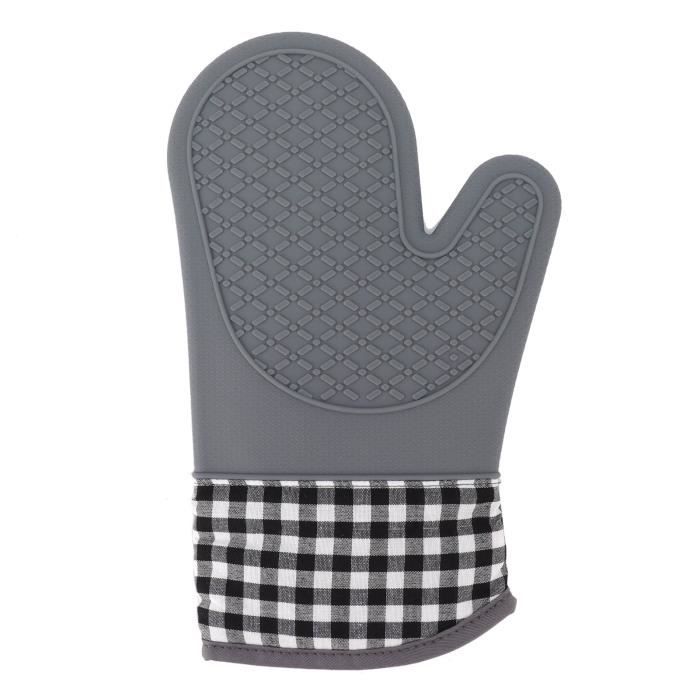 Mitaines Et Maniques Résistantes à La Chaleur - Lavables, En Silicone Et Coton, Pour Four, Barbecue, Cuisine
