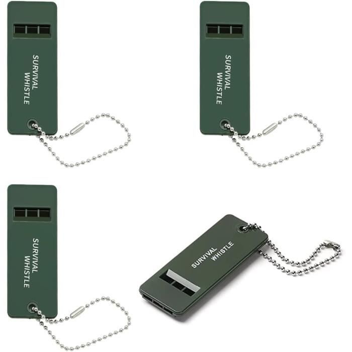 Lot De 21 Sifflets De Survie Urgence Alliage Aluminium Avec Porte-clés - Multi-usages Randonnée Camping