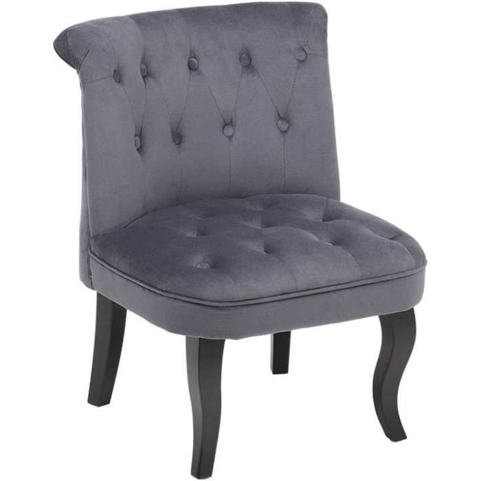 vente-unique - fauteuil crapaud melosia - velours gris5