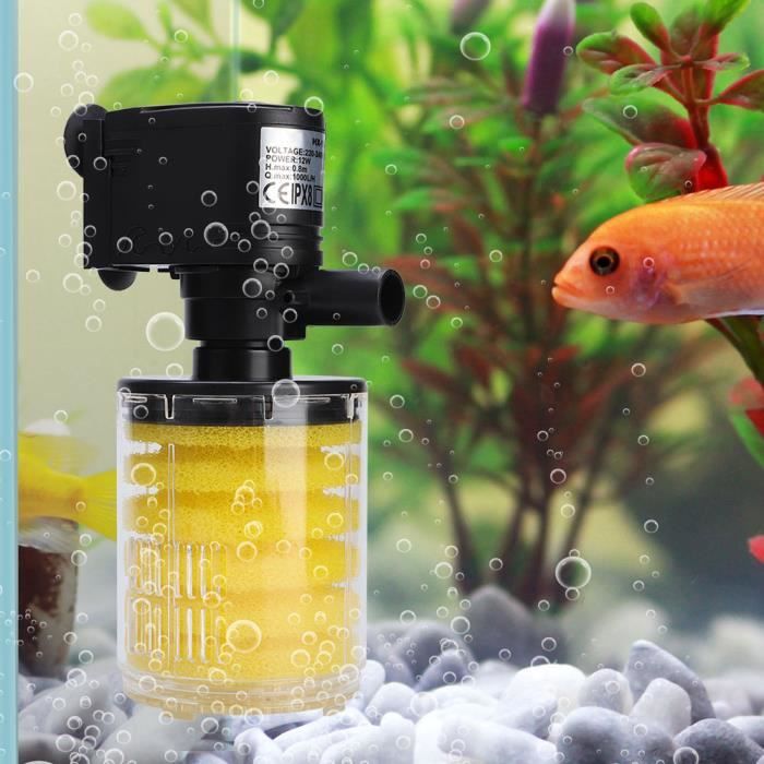 Meilleurs prix pour SURENHAP Filtre d'aquarium Filtre 3 en 1 filtrant l'eau de la pompe d'aération d'oxygène pour aquarium d'aquarium animalerie eau