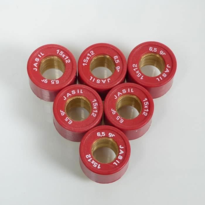 Kit De 8 Galets Rouleaux De Variateur P2R (14x14mm) - Compatible Mobylette MBK 50, 51, KANSAS - Marque RMS