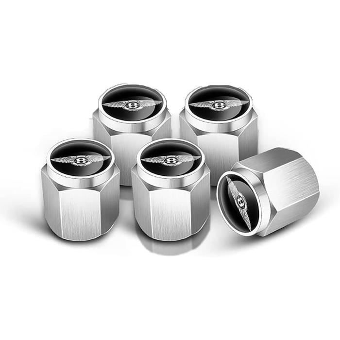 Lot De 4 Bouchons De Valve En Métal Pour Pneus - Noir - Universel Voiture, Moto, Vélo, SUV