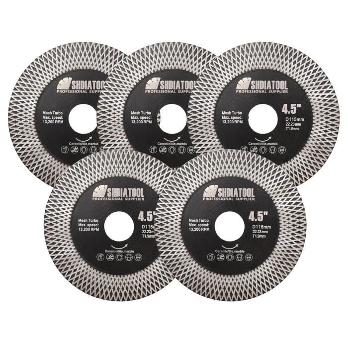Lame Diamant Brasée 230 Mm (9 Pouces) - Disque Coupe Pour Pierre, Marbre, Métal, Granit, Utilisable à Sec Ou Humide - 13