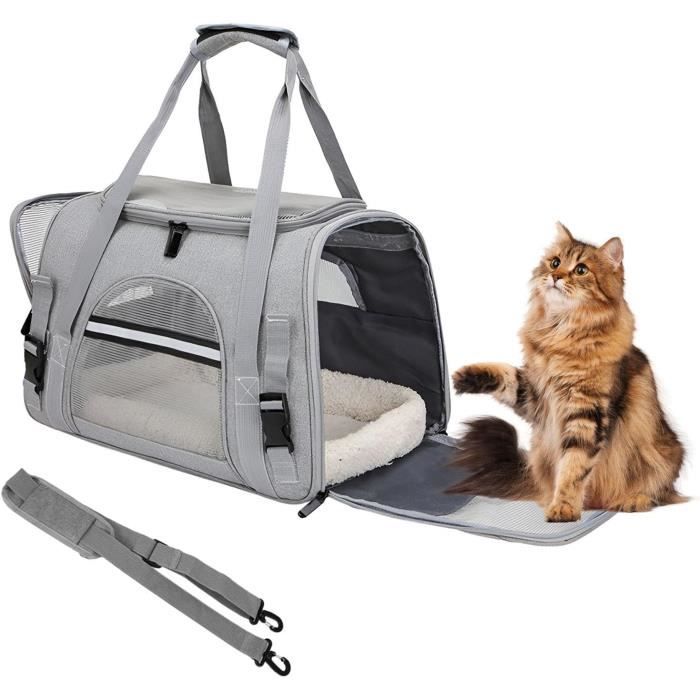 Sac De Transport Pour Petit Animal - Hamster, Chaton, Hérisson - Écharpe Portable Confortable Et Sécurisée (Noir)