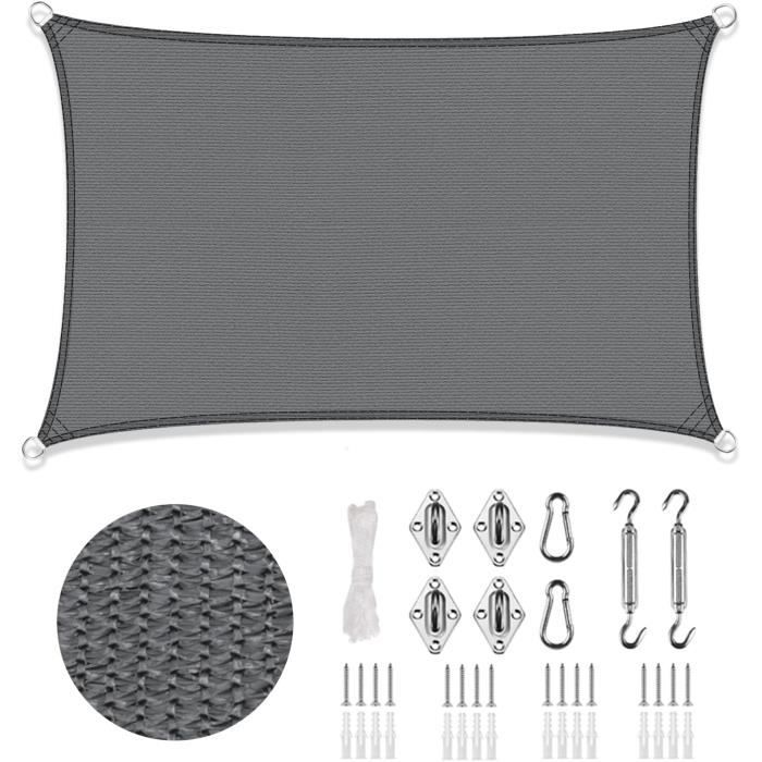 Voile D'Ombrage Rectangulaire Respirant 1.4 X 7 M Perméable - 3