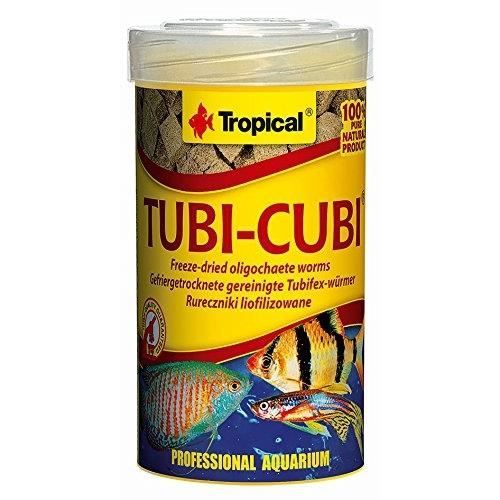 Meilleurs prix pour Nourriture pour poissons - TROPICAL - TUBI CUBI - Lyophilisée 100% naturelle - Riche en protéines - Moins de 1 kg