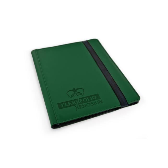 Ultimate Guard Flexxfolio 360 – Album 18 Pochettes – XenoSkin Vert – Protection Cartes Standard Et Japonaises