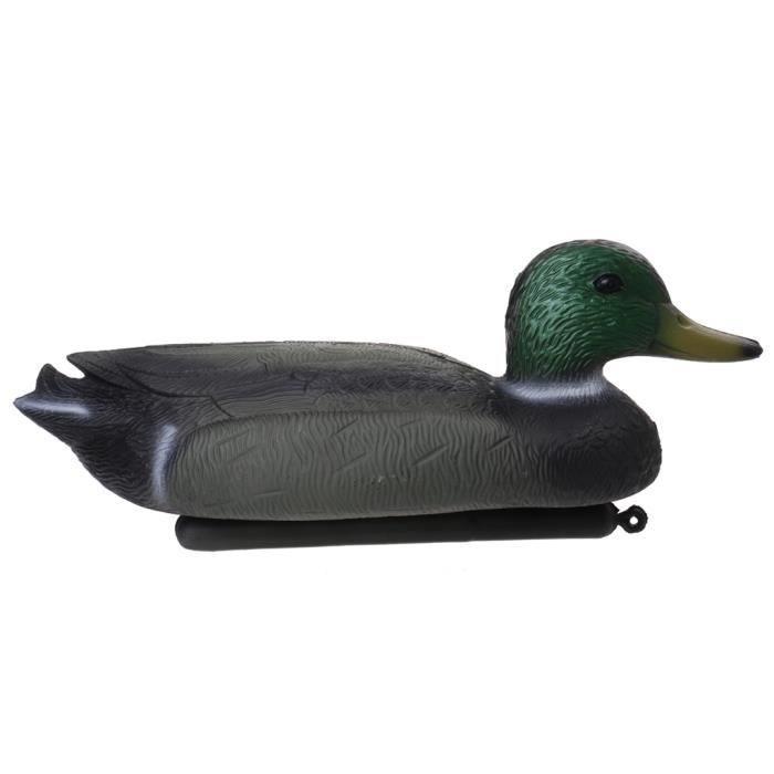 Leurre Canard Mâle Réaliste Flottant - Vert - Parfait Pour Chasse, Caméras Et Extérieur