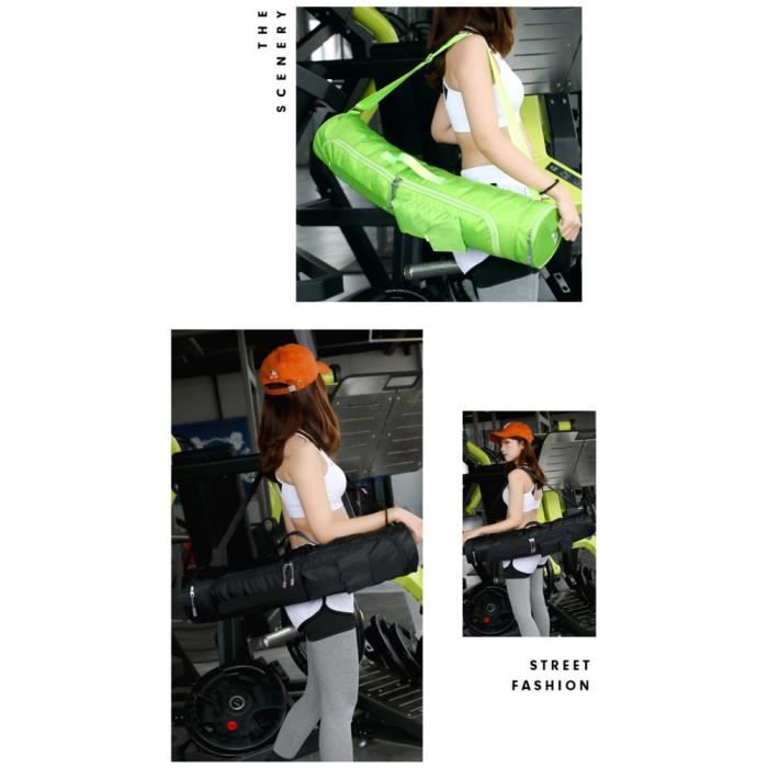 sportsnew Grand sac pour tapis de yoga avec sangle de transport, poche pour bouteille et compartiment humide, long sac de pilates avec fermeture éclair intégrale pour tapis épais, noir, en attente de sportsnew Grand sac pour tapis de yoga avec sangle de transport, poche pour bouteille et compartiment humide, long sac de pilates avec fermeture éclair intégrale pour tapis épais, noir, en attente de