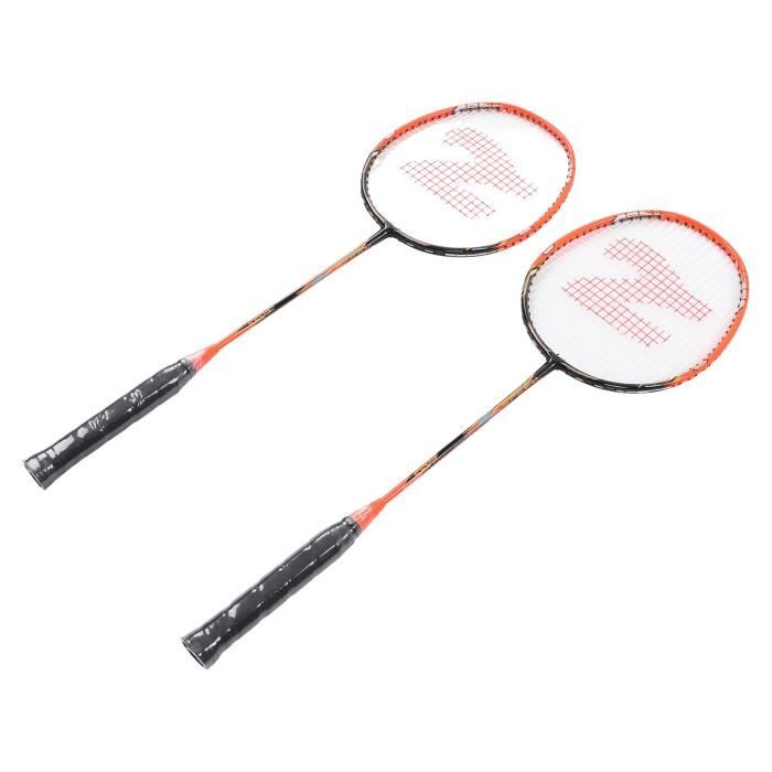 Raquette Badminton 2PCS Professionnelle Avec Poignée Confortable - Pour Enfants Et Adultes