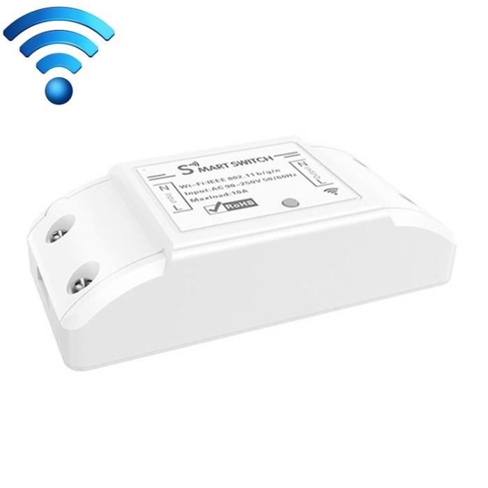 Ajcoflt Prise de télécommande sans Fil WiFi SmartSwitch AC100-250V 10A Commutateur de Commande vocale 