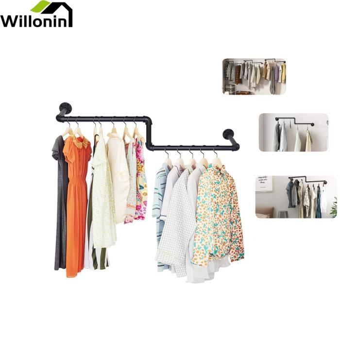 Porte Cintre mural pour armoire magasin Noir Portants v tement