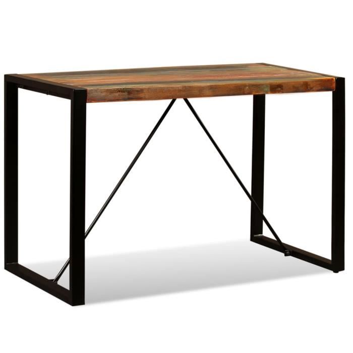 table de salle à manger bois de récupération massif 120 cm hao-0f060n01243998