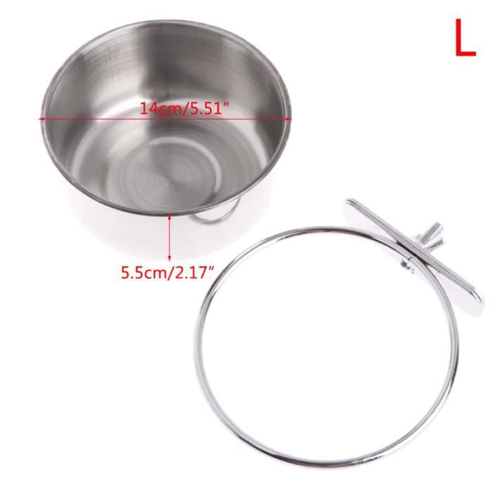 VICASKY Bol Mangeoire Acier Inoxydable Pour Cages à Oiseaux