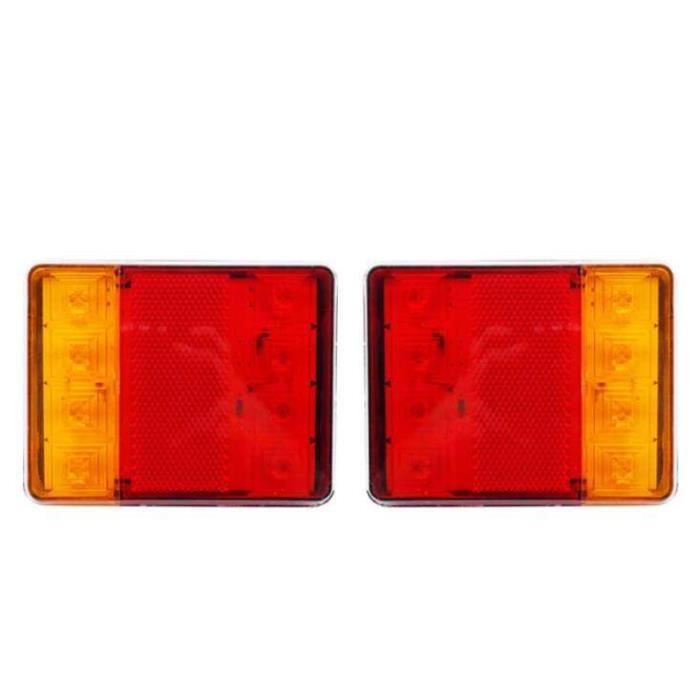 JKL07650PHARES.Feu arrière LED étanche et Durable pour camion, 2x12V