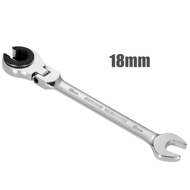 Clé à Cliquet Double 2 En 1 - Tailles 10 Mm Et 13 Mm - Acier Chrome-Vanadium - 72 Dents - Pour Bricolage Et Mécanique Auto - 7