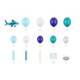 Kit arche de ballons Shark Party 78 pièces - Bleu-1