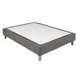 Cache-sommier coton jersey taupe 80x200 - Taupe - Terre de Nuit-1
