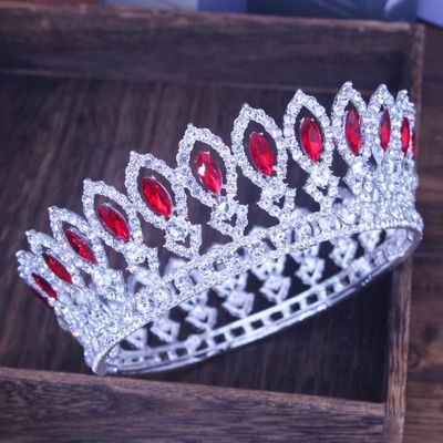 Diadème Couronne Reine Cristal Strass - Mariage, Concours, Mariée - Neuf