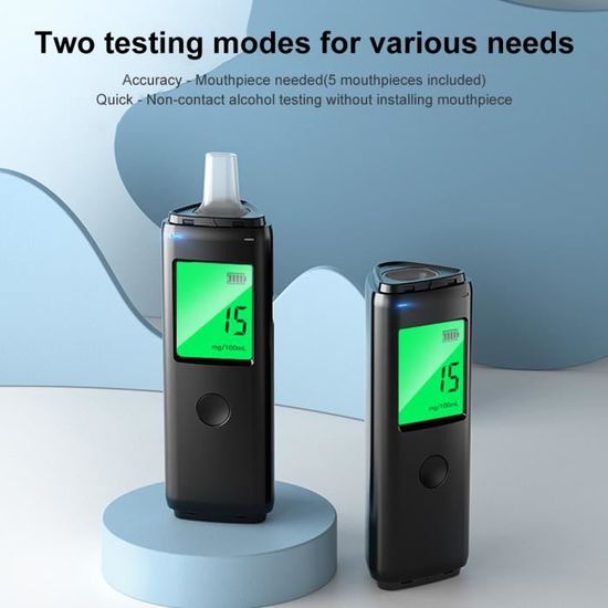 Ethylotest électronique portable-Testeur d'alcool à haute sensibilité-2  modes de détection-Avec 5 Embouts - Cdiscount Auto