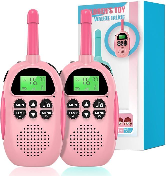 Talkie-walkie FOREDOM Rechargeable Pour Enfants – Lot De 3, Portée 3 Km, Lampe LED, écran Rétroéclairé – Dès 3 Ans