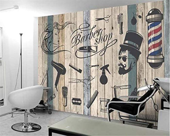 Papier peint 3d personnalisé de haute qualité, tapisserie pour barbier et salons