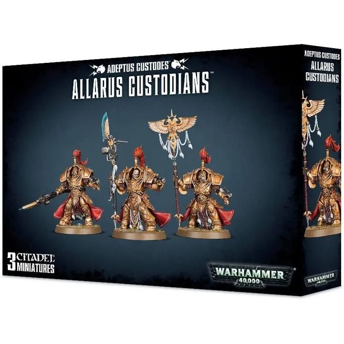 Games Workshop – Gardiens Allarus – Adeptus Custodes, 3 Figurines, 73 Pièces, Sans Peinture