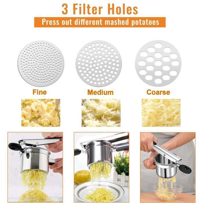 PRESSE-PURÉE DE POMMES de Terre en Acier Inoxydable, Presse-purée pour Pommes d EUR 13,25