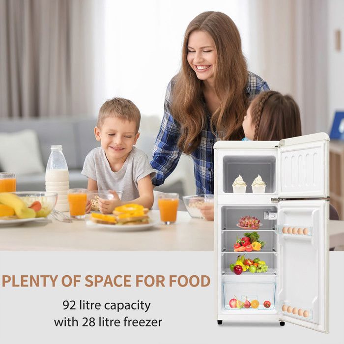 Réfrigérateur congélateur 92 litres 64L+28L, Frigo avce 2 portes ...