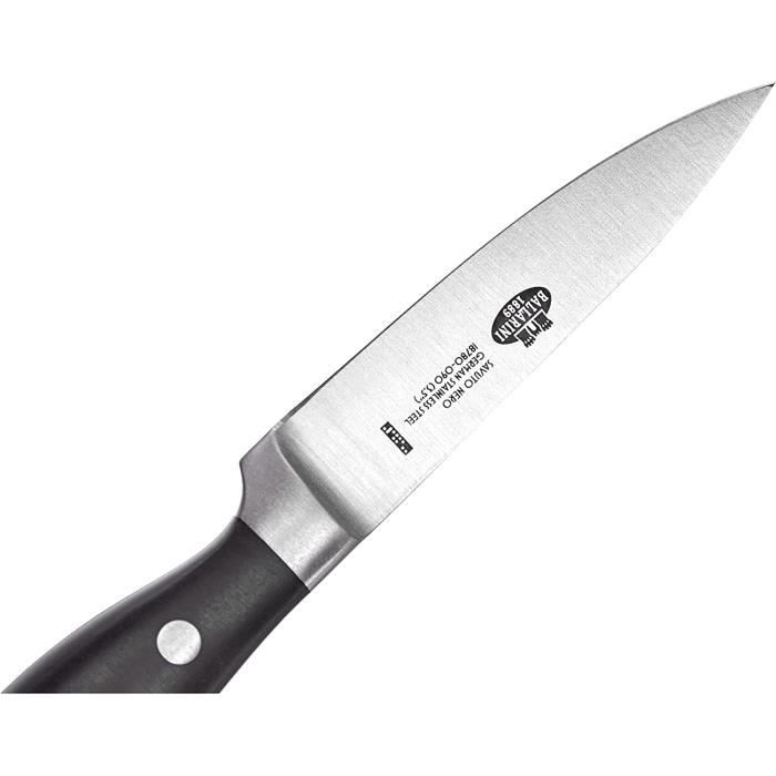 Couteaux d'office - Couteau à larder garnir lame 20 cm acier inoxydable  manche noir série Savuto