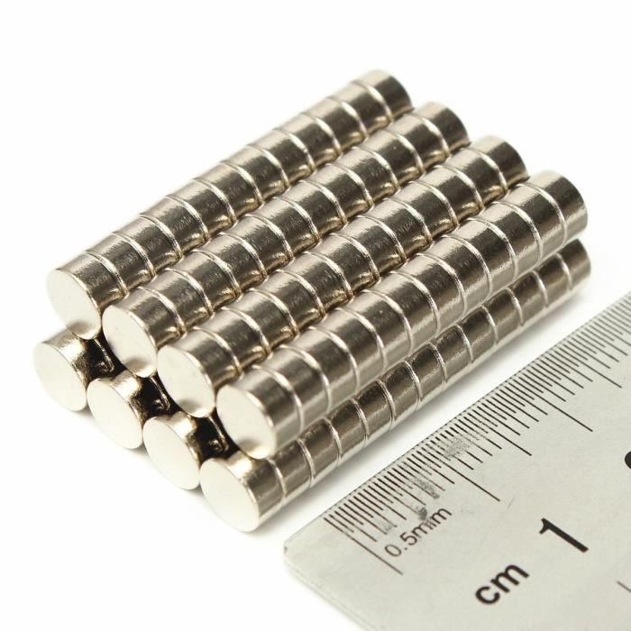 100pcs N50 forte superbe Magnets disques 6mm x 3mm terres rares néodyme