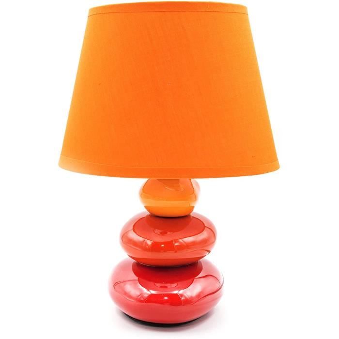 Lampe de chevet orange mandarine
