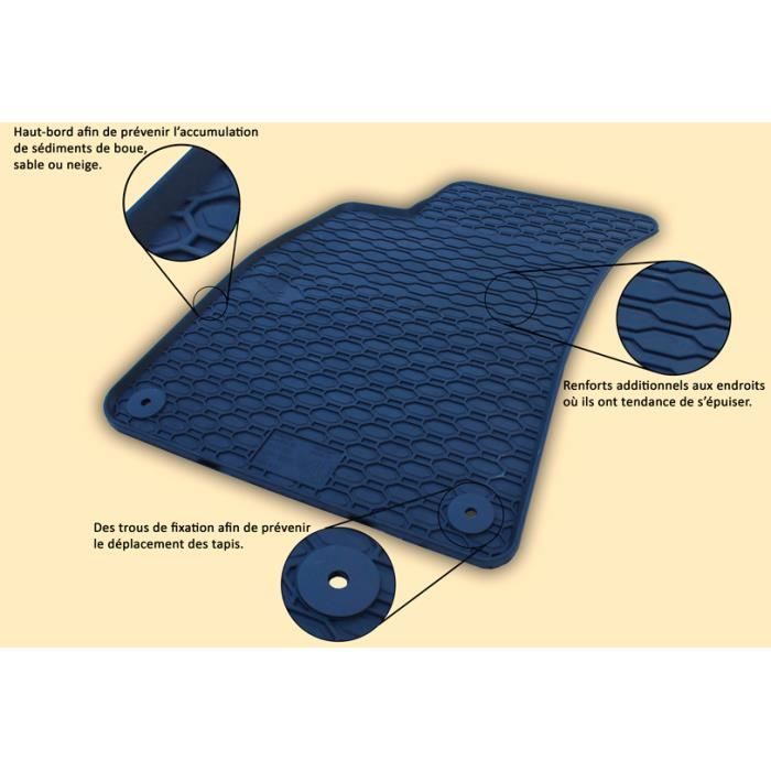 Tapis De Sol Caoutchouc Citroën Berlingo II Van (2008-2018) - Noir - 2 Pièces - Neuf