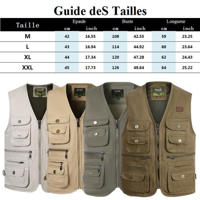 Gilet De Pêche Nature Company Homme - Beige, Taille L, Coton, Poches, Mesh (occasion)