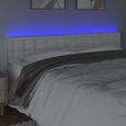 Tête de lit accessoire couchage chambre à coucher meuble à LED 180 par 5 par 78/88 synthetique blanc-2