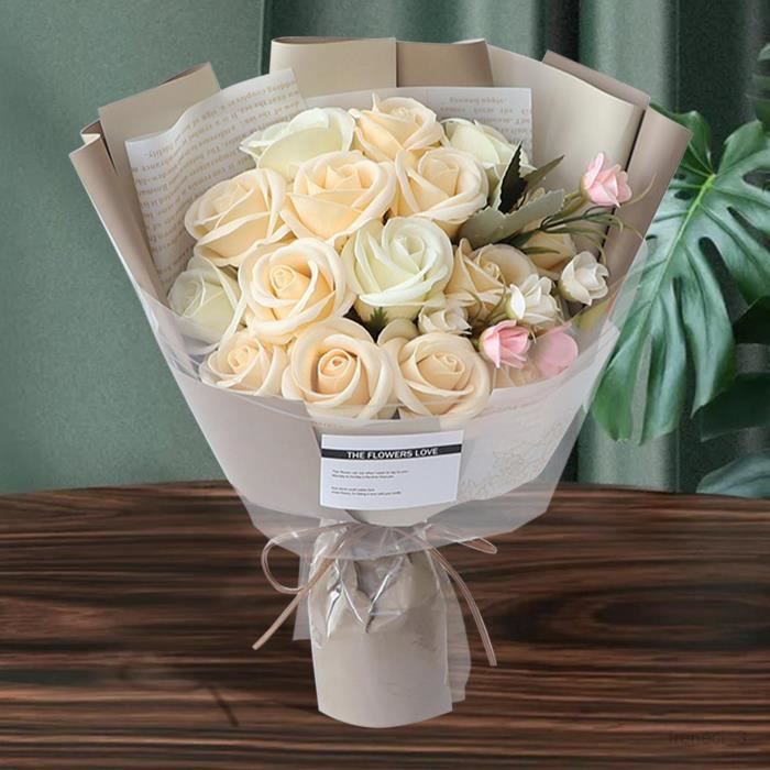 Bouquet Savon Fleur Boîte Fleurs Cadeau pour Décorations Petite