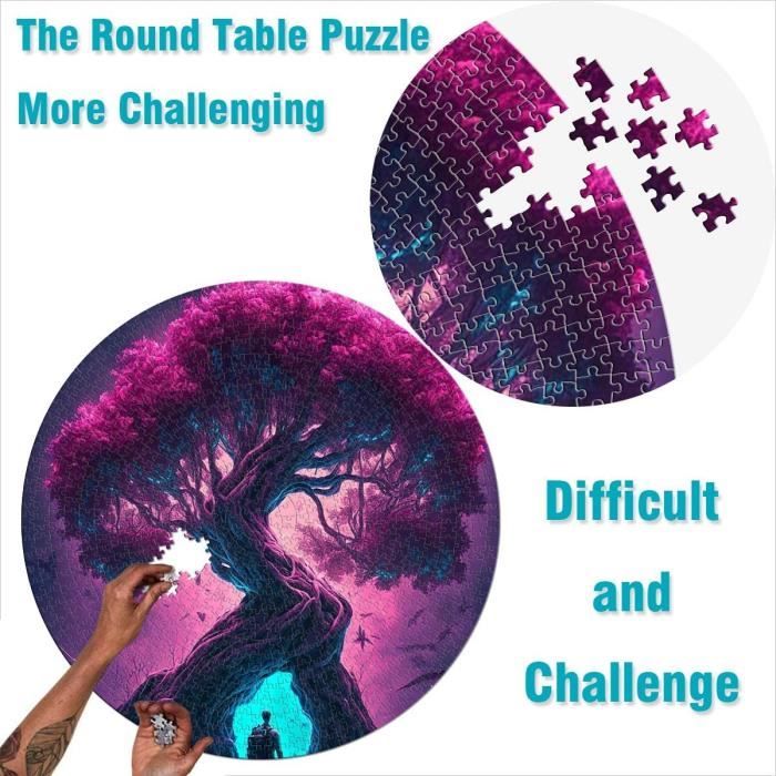 Arbre De Vie Puzzle 1000 Pièces – 75x50 Cm – Avec Zones Et Poster – Pour Adultes Et Famille