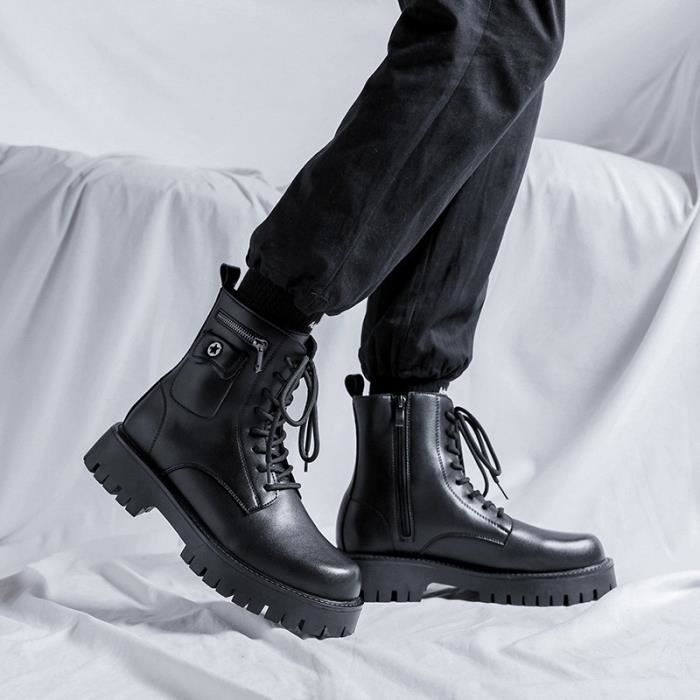 Bottines Homme Mode et décontracté-noir Noir - Cdiscount Chaussures