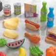 KidKraft - 65 Pièces Ensemble de Jouets de Cuisine pour Enfants, Accessoire pour Dinette en plastique, Fruits légumes factices-3