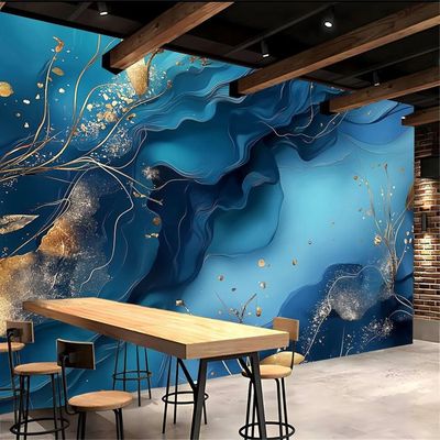 Papier Peint Intissé Plantes Et Fleurs De Paysage À L'Encre De Chine