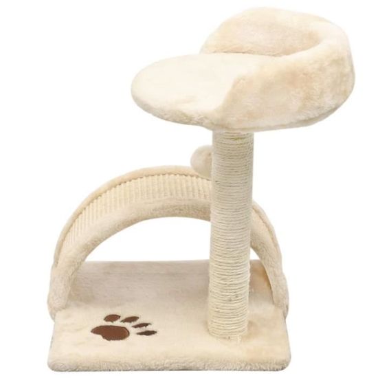 Arbre à Chat VidaXL Avec Griffoir Sisal – 40 Cm – Beige Et Marron – Neuf