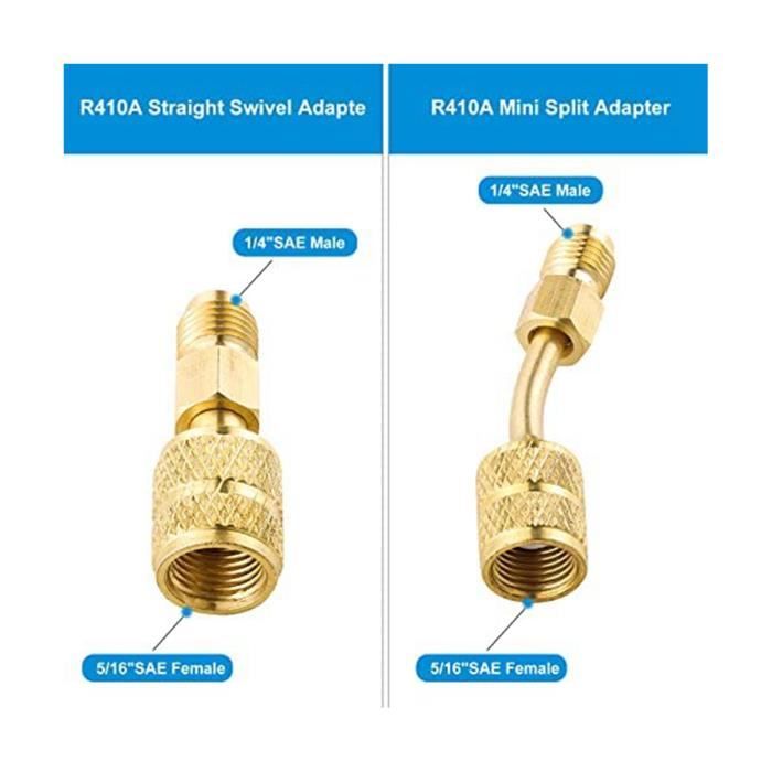 SODIAL-R410A Mini Split Adapters, R410A Charge Connecteur de Port de ...