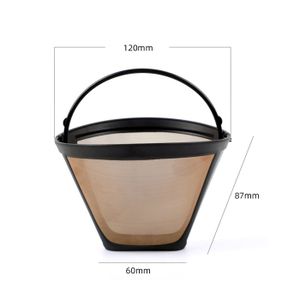 Filtre à Café Réutilisable En Inox – 2 Pièces, Taille 4, Pour Machine à Café, Écologique