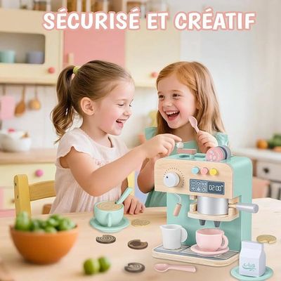 Dinette Biscuits En Bois 30 Pièces – Kit Pâtisserie Enfant Avec Couteau, Spatule, Plaque & Gant, Dès 3 Ans