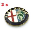 2x Insigne  LOGO 74mm pour ALFA ROMEO 147 156 159 RÉGLAGE MUTUEL GIULIETTE GT-0