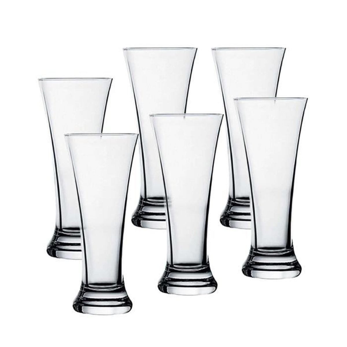 BOHEM'S Lot De 6 Verres Pour Eau, Jus, Bière, Vin Et Cocktails En