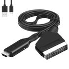 NOBRAND Convertisseur péritel vers HDMI,HD 1080p/720p, convertisseur audio vidéo Plug&Play pour HDTV, STB, VHS, Xbox, PS3, Sky, DVD,